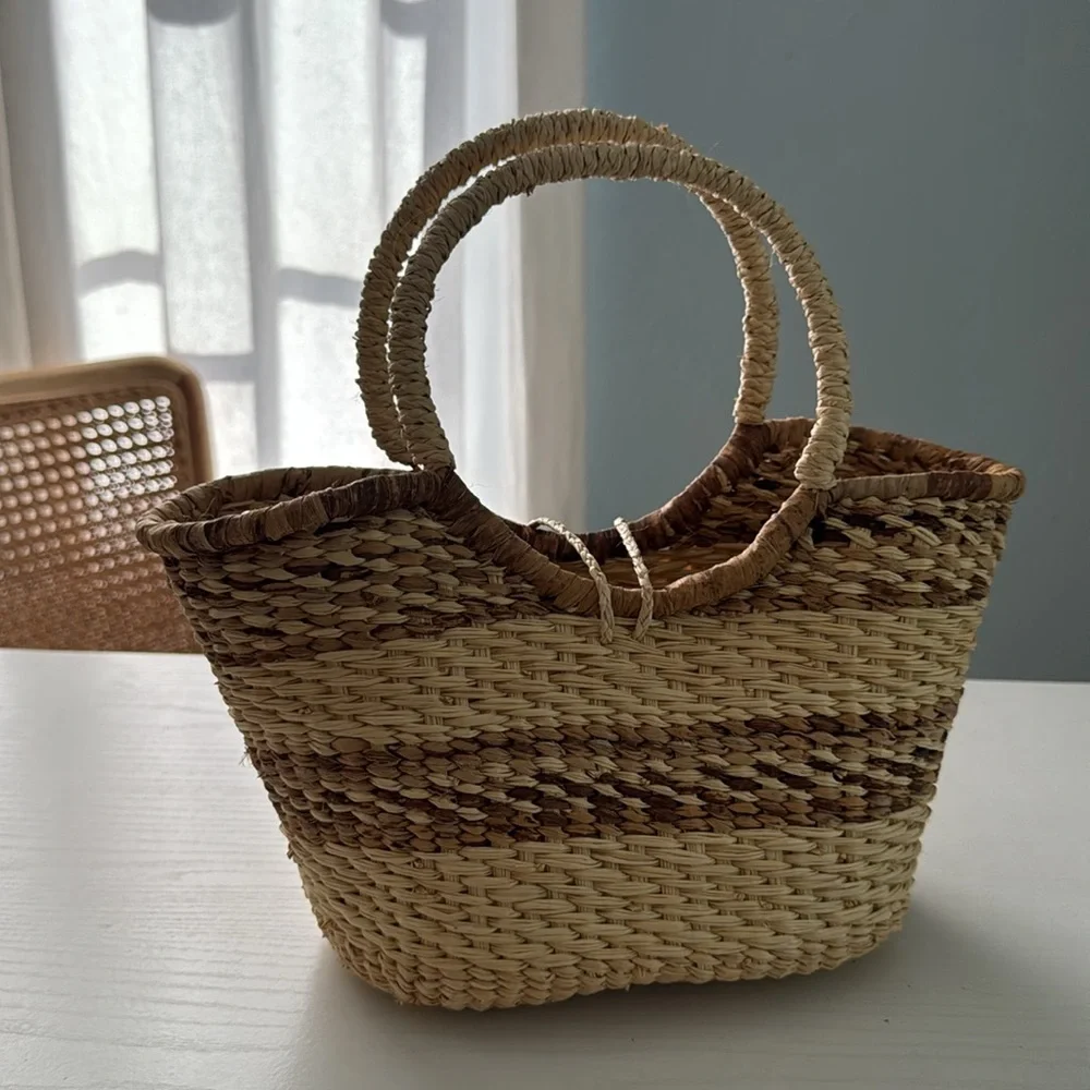 Handcrafted Straw Tote Bag